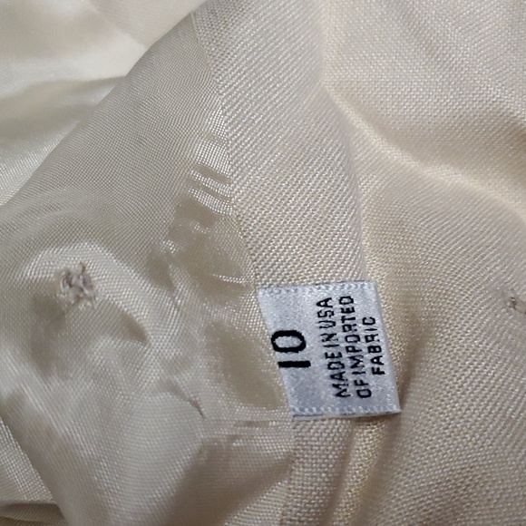 Evan Picone cream Nude Wool ? Blazer crop Jacket size 10 - Picture 13 of 13